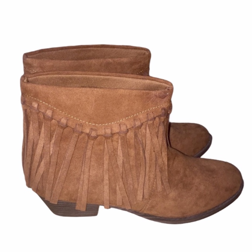 American Eagle Tan Fringe Booties Women’s Size 5